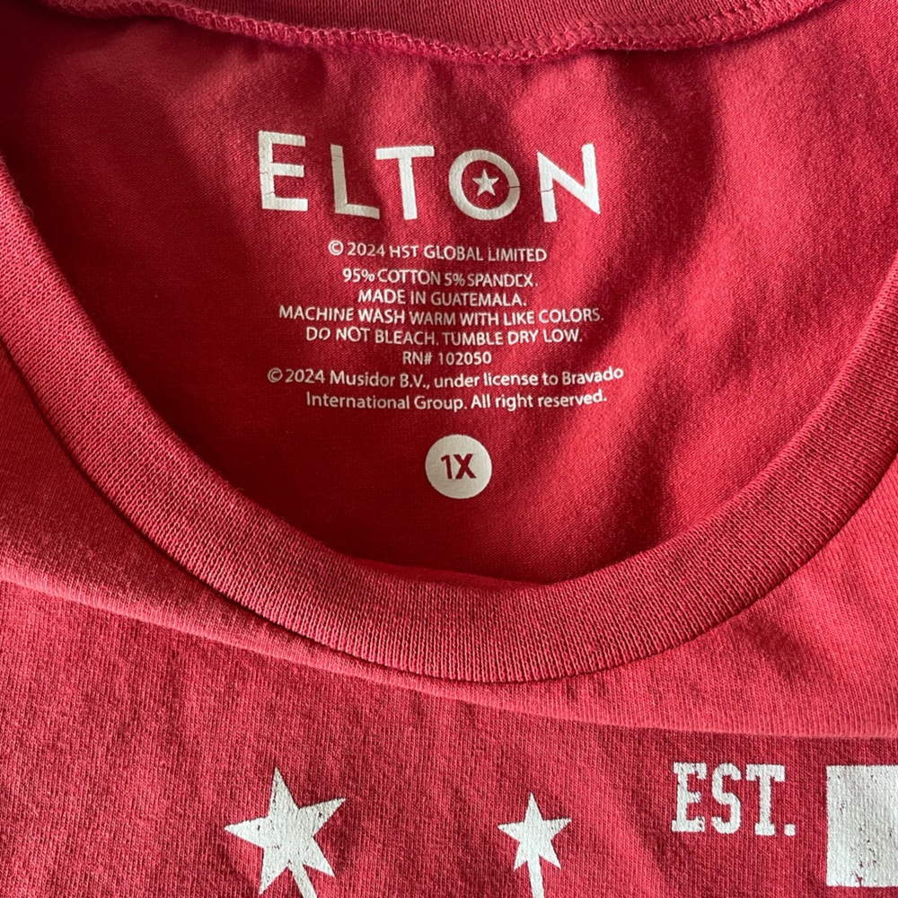 Elton John Bennie & The Jets Cropped Tee 1X JUNIORS - Picture 5 of 10